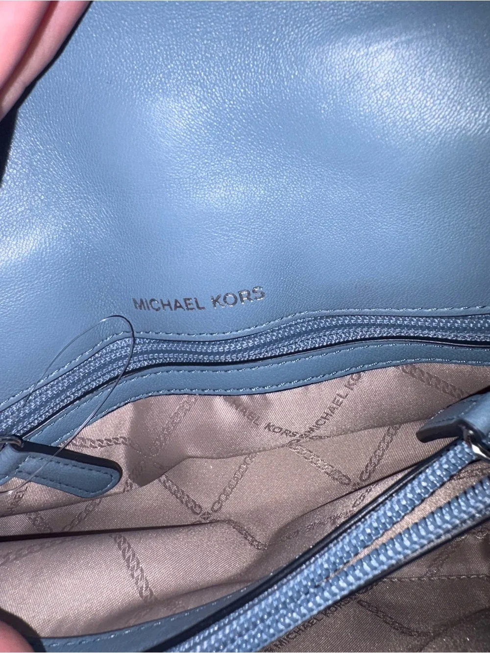 NWT Michael Kors SoHo Large Quilted Leather Shoulder Bag Chambray
